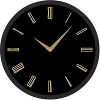 Wanduhr Sally Ø ca. 30,5cm - Messingfarben/Schwarz, Glas/Papier (30,5cm) - Modern Living