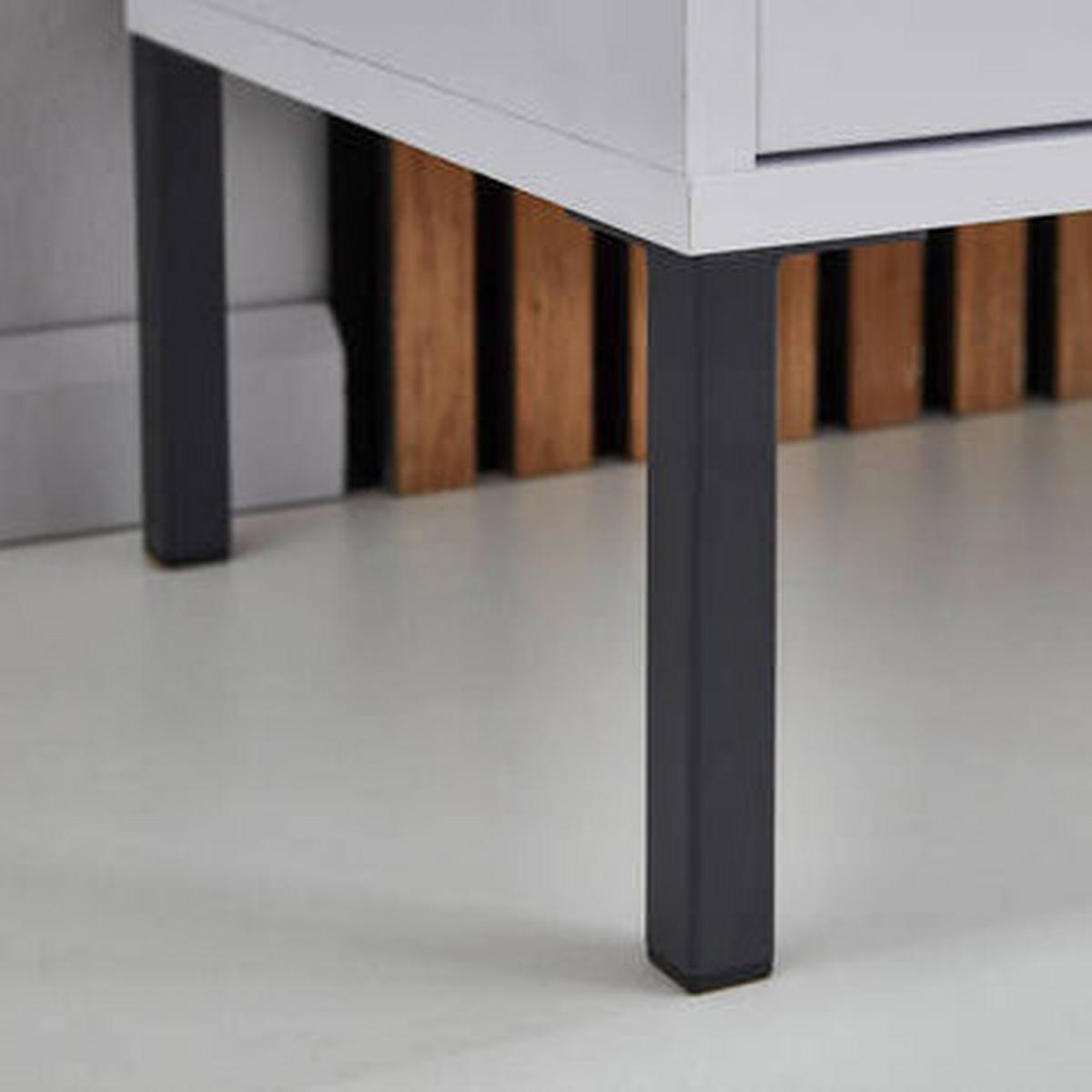 Sideboard Mailand Set 2 Anthrazit/Petrol - Anthrazit/Petrol, MODERN, Holzwerkstoff/Metall (158/86/33cm) - MID.YOU