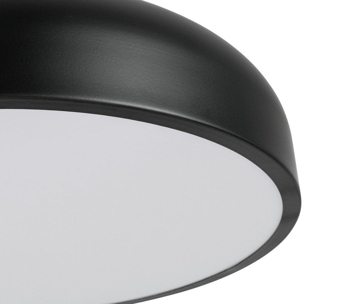 LED-Deckenleuchte Mike Schwarz/Weiß max. 24 Watt - Weiss/Schwarz, Modern, Kunststoff/Metall (35/11cm) - Mömax