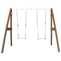 Schaukel Braun/Weiß - Braun/Weiß, KONVENTIONELL, Holz (254/207/160cm) - Ambia Garden