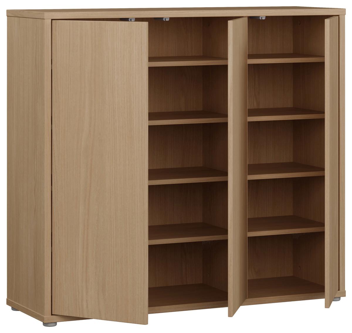 Omara Za Čevlje Alice, Barva Hrasta - siva/barve hrasta, Moderno, umetna masa/leseni material (109,2/99,1/34,9cm) - Carryhome