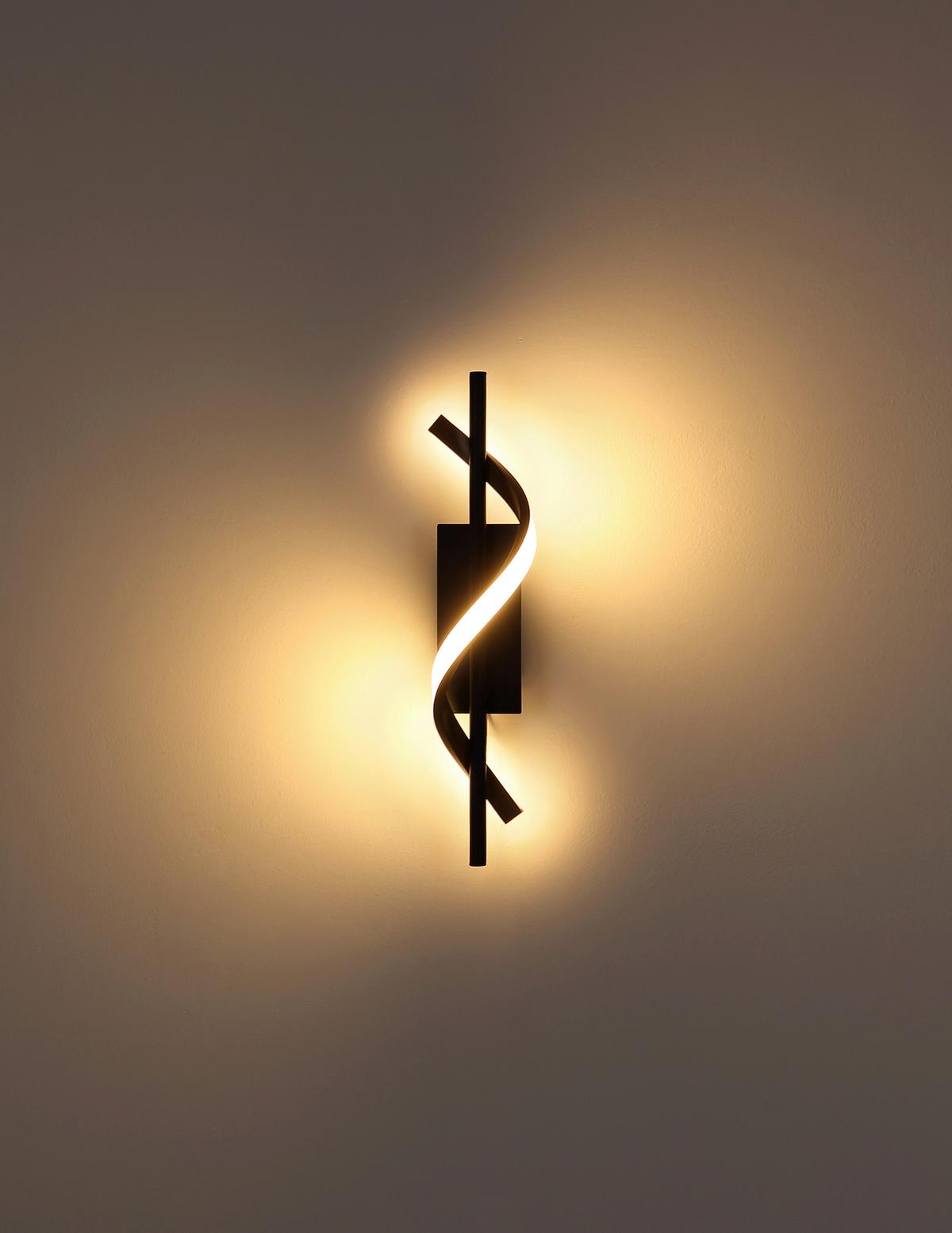 Led Zidna Svjetiljka Watkins - bijela/smeđa, Design, metal/plastika (10/46,5/13cm) - Globo