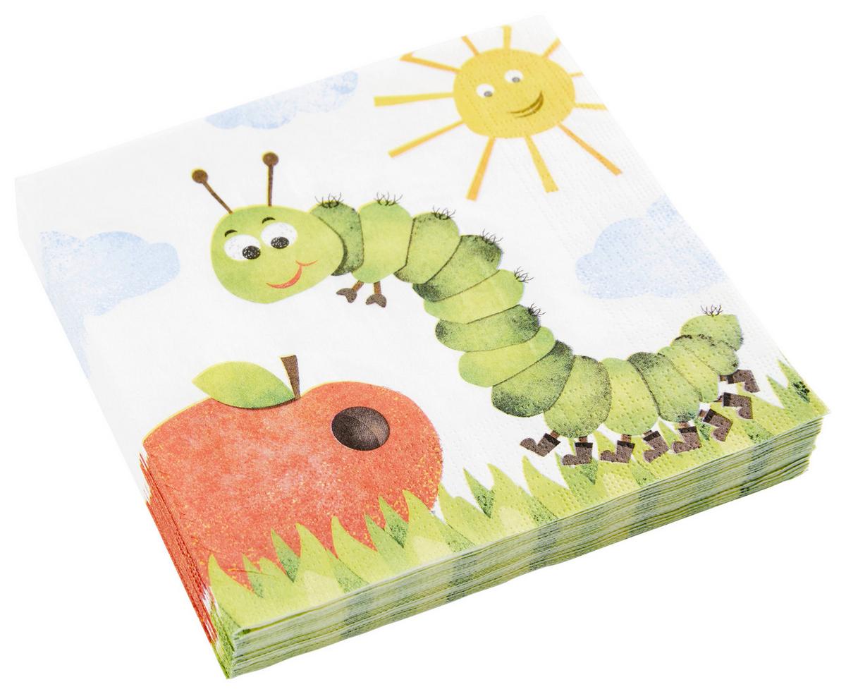 Serviette Kai in Bunt - Multicolor, Papier (33cm)