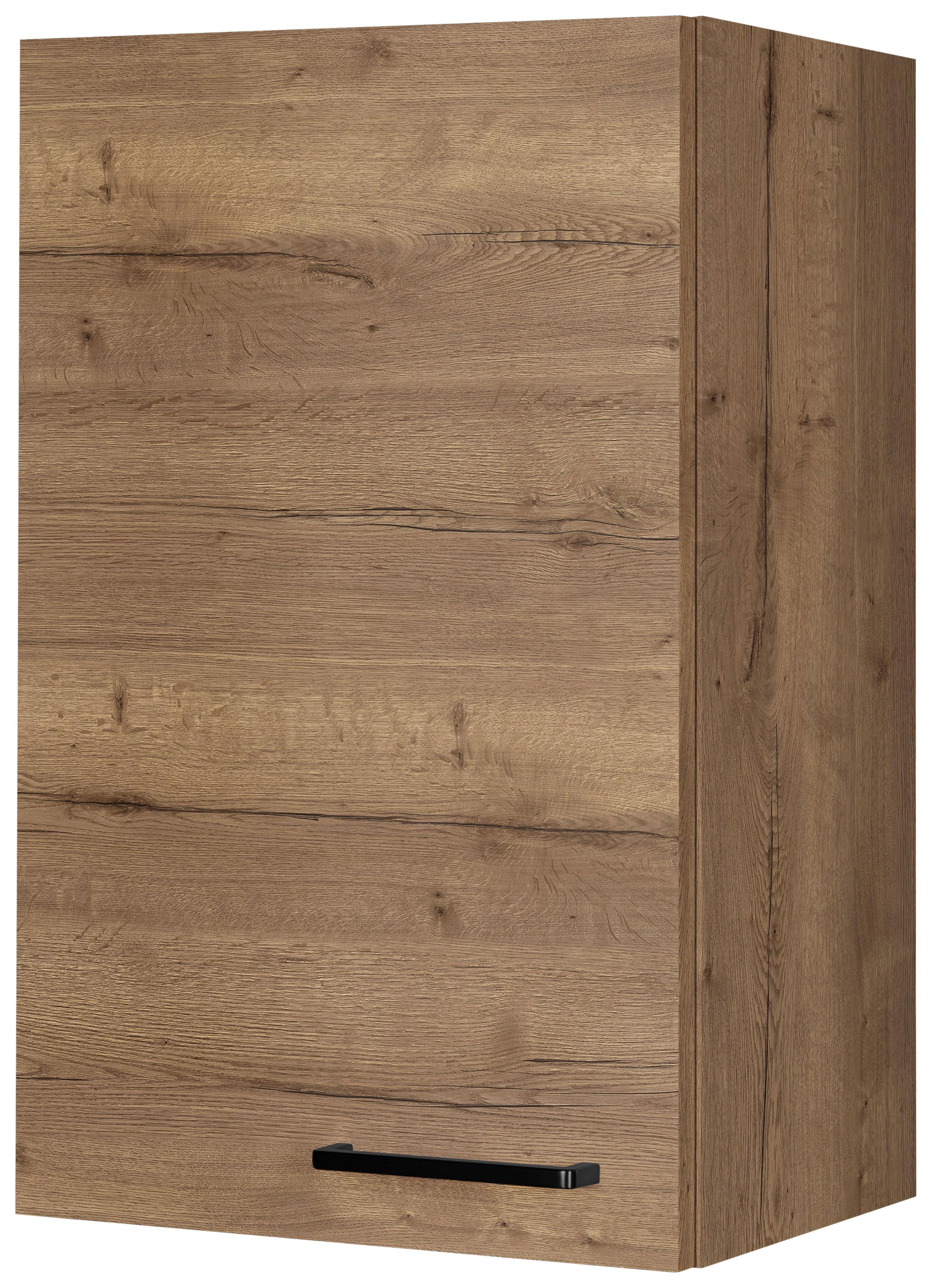 Küchenoberschrank Structura Eiche dunkel - Eiche dunkel/Schwarz, MODERN, Holzwerkstoff/Metall (45/72/35cm) - Nobilia