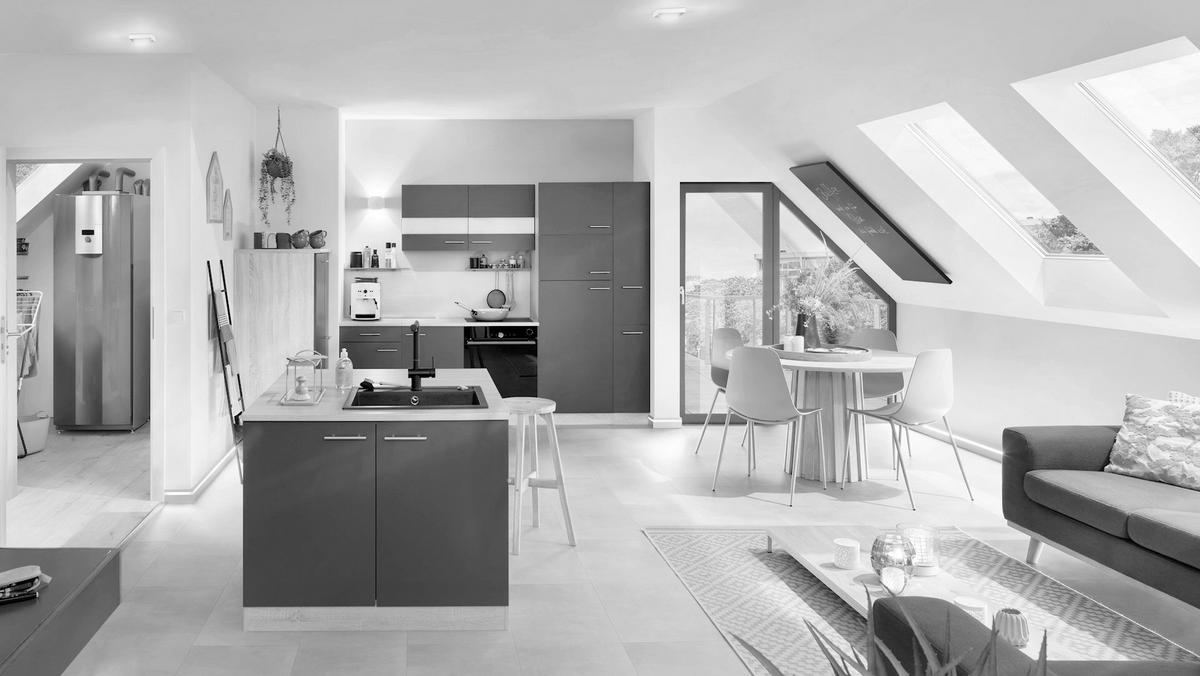 Kuhinjska Zgornja Omarica Merle, Barva Hrasta, Bela - srebrne barve/barve hrasta, Basics, kovina/leseni material (50/56,1/34,6cm) - Respekta