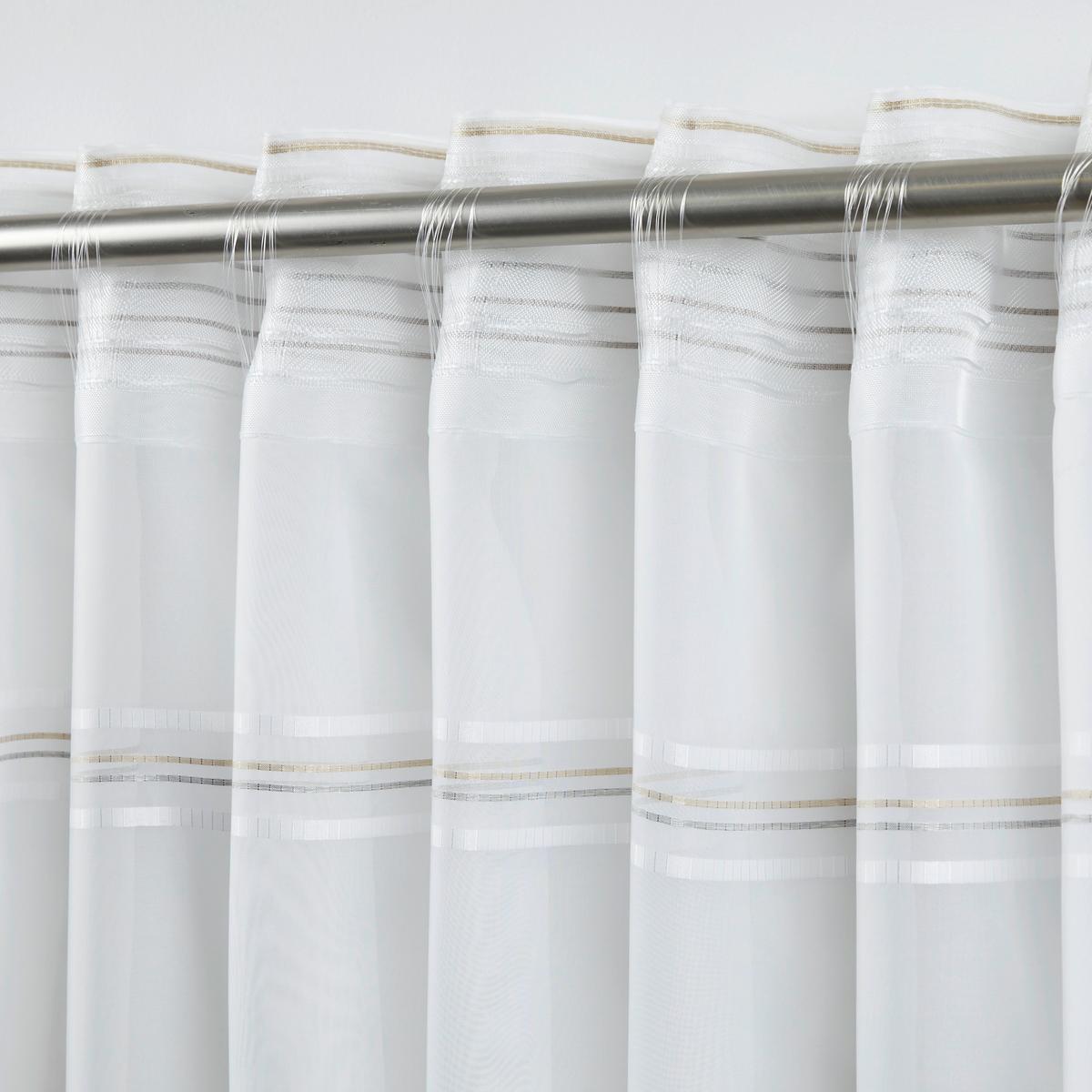 Készfüggöny Louis 140/245 - barna/fehér, Konventionell, textil (140/245cm) - Modern Living