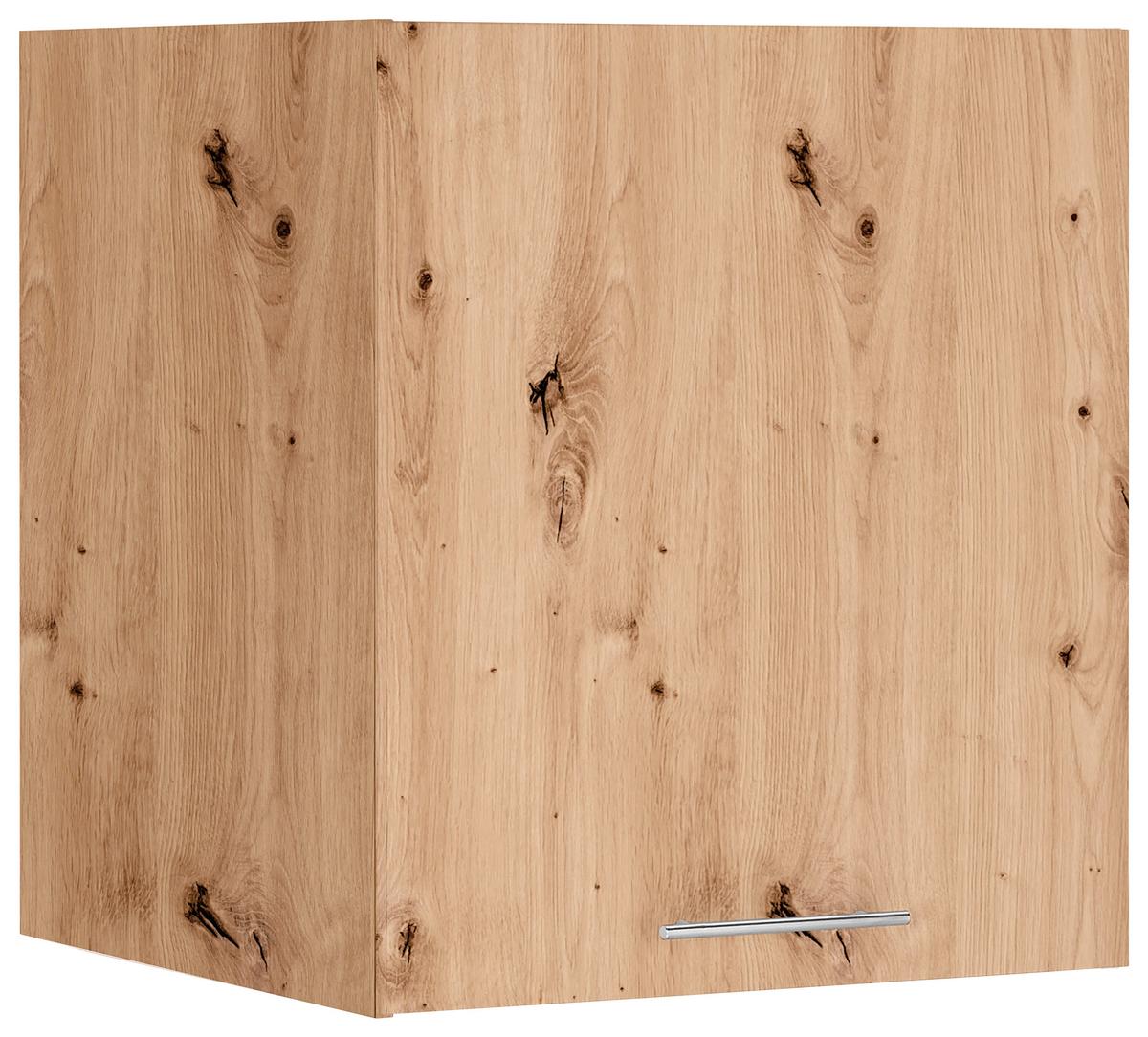 Aufsatzschrank Aileen Eiche Artisan - Chromfarben/Eiche Artisan, KONVENTIONELL, Holzwerkstoff/Metall (68/76/68cm) - Mömax