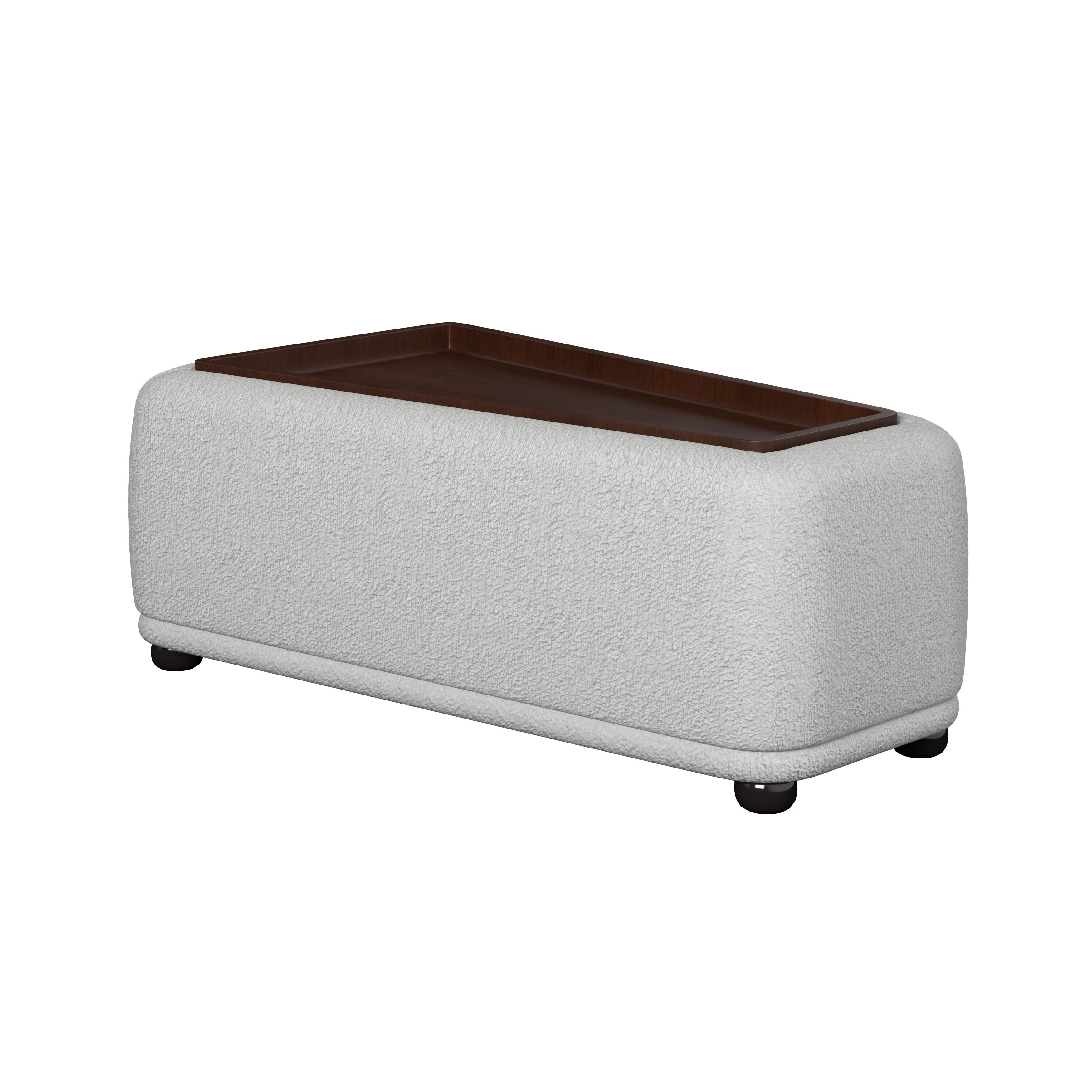 HÖRNSOFFA KIRA - vit/svart, Modern, trä/textil (408/108cm) - Bessagi Home