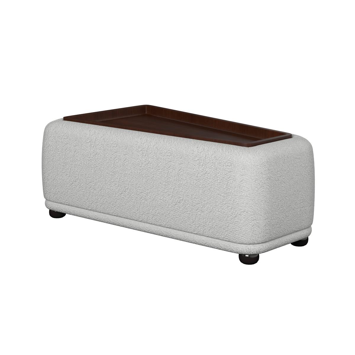 Sedežna Garnitura Kira, Bela, Z Mizico - črna/bela, Moderno, tekstil/les (408/108cm) - Bessagi Home