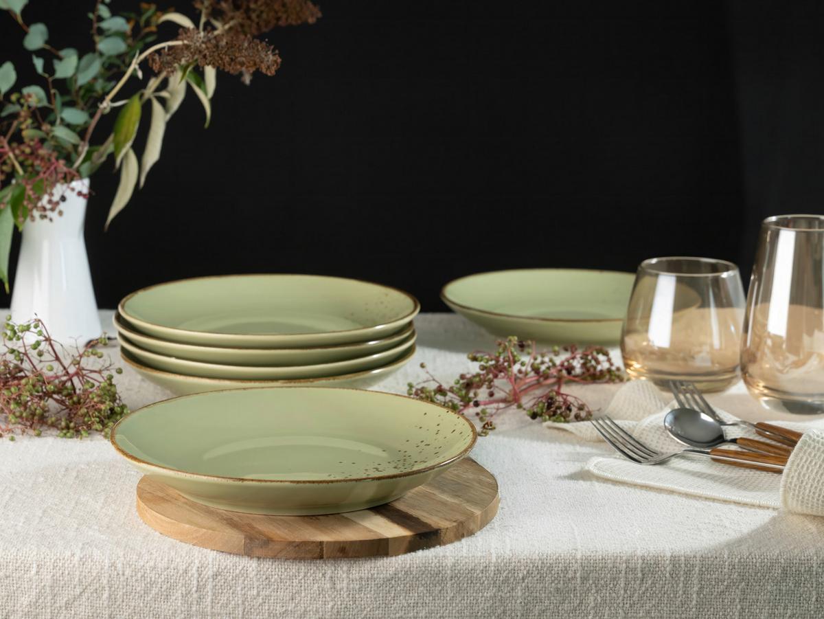 Desserttellerset 22052 Nature Collection - Grün, Trend, Keramik (21cm) - Creatable