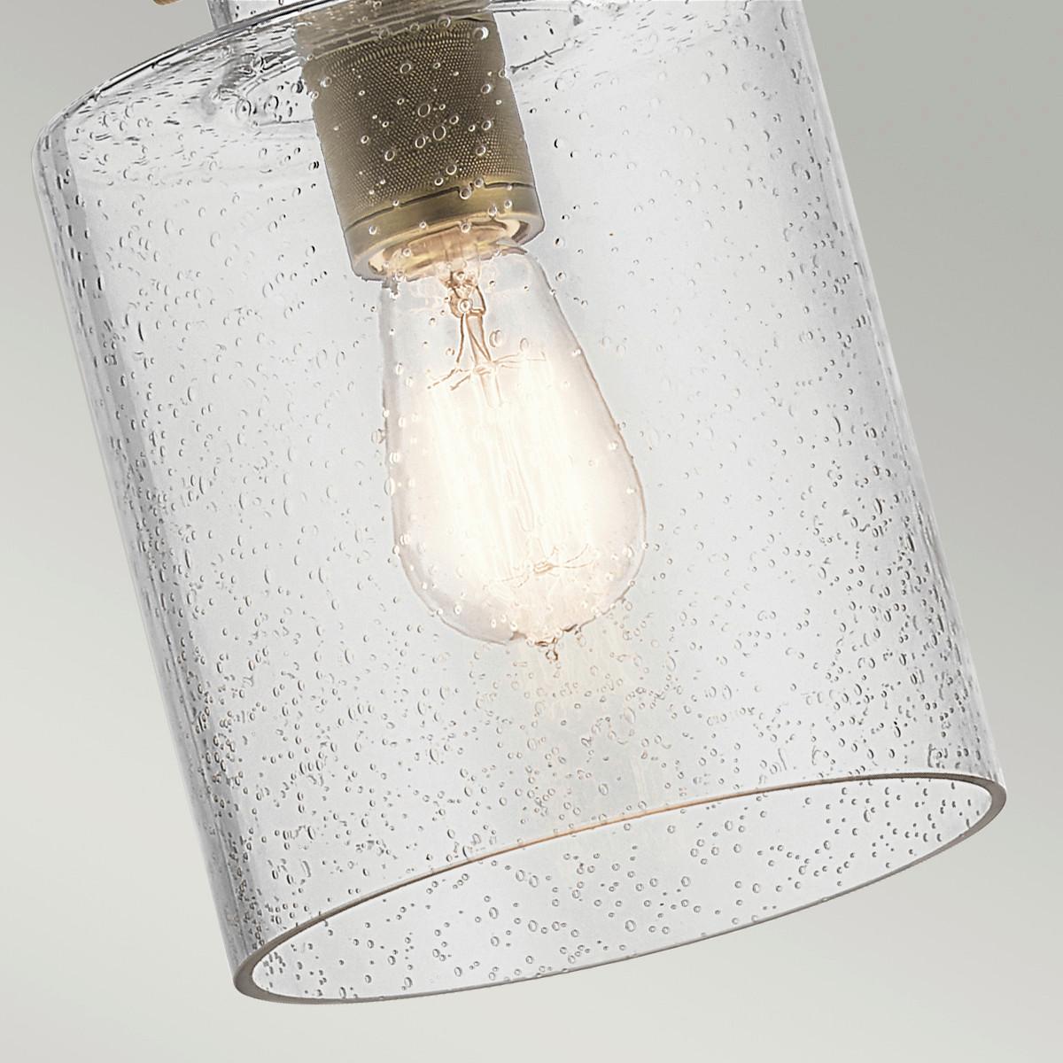 Viseća Svjetiljka Kitner - boje mjeda, Konvencionalno, staklo/metal (18/65.4cm) - Elstead Lighting