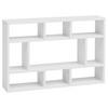 Wandregal ca. 75x51x16 cm Weiß - Weiß, KONVENTIONELL, Holzwerkstoff (75/51/16cm) - MID.YOU