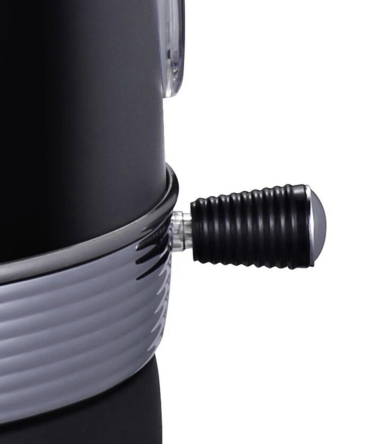 Wasserkocher Retro aus Edelstahl in Schwarz - Edelstahlfarben/Schwarz, KONVENTIONELL, Metall (24,1/26,7cm) - Insido