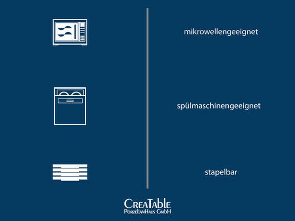 Tafelservice Nordic Fjord Hellgrau, 12-teilig - Hellgrau, Trend, Keramik - Creatable
