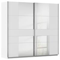 Schwebetürenschrank Caspio Grau/Weiß - Chromfarben/Weiß, KONVENTIONELL, Holzwerkstoff/Metall (226/210/57cm) - Premium Living