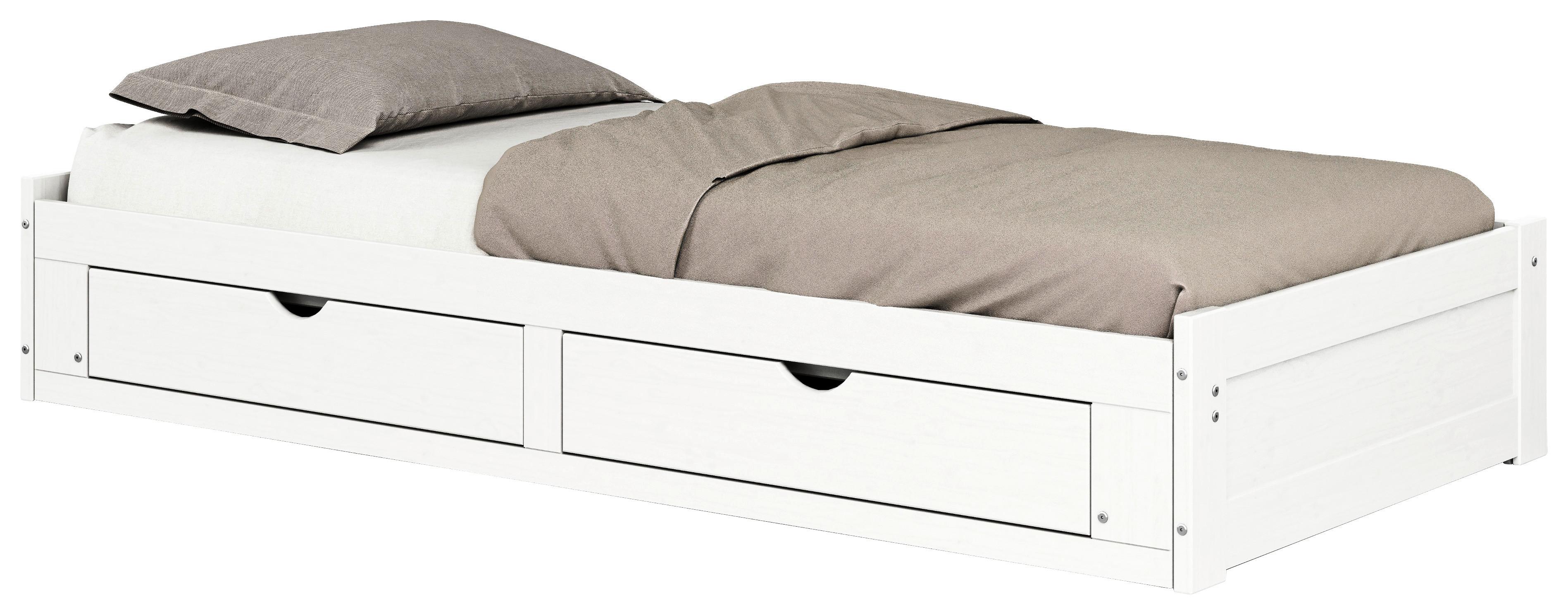 Raztegljiva Postelja Livio Ii, Bela, 90-180x200 - bela, Moderno, kovina/umetna masa (90/200cm) - MID.YOU