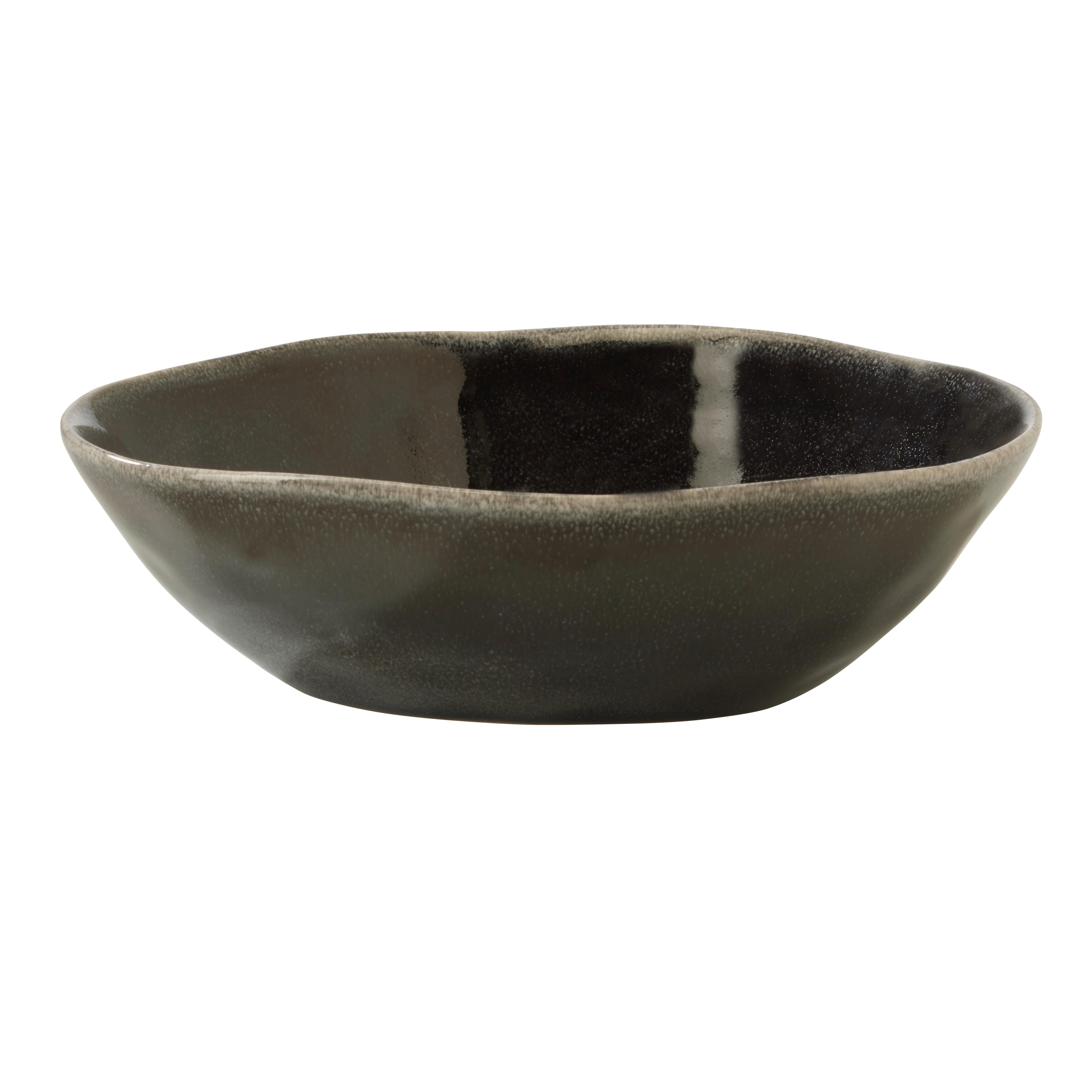 Suppenteller Sindri in Schwarz - Schwarz, Modern, Keramik (20.5/6/17.5cm)