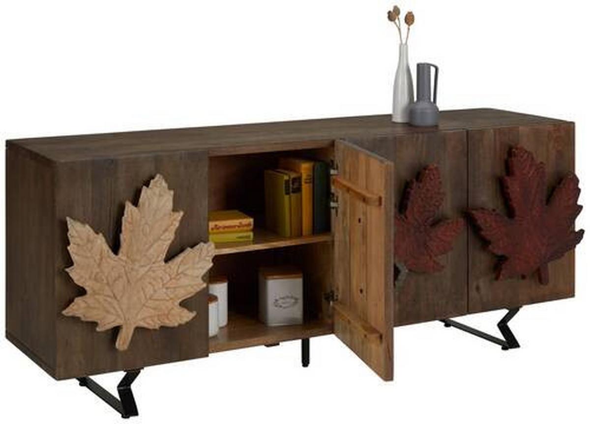 Tálalószekrény Maple - többszínű, Modern, fa/fém (177/75/45cm) - Premium Living