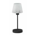 Asztali Lámpa Alabástrom Fehér - Fehér/Rozsdavörös, Lifestyle, Üveg/Fém (32cm)