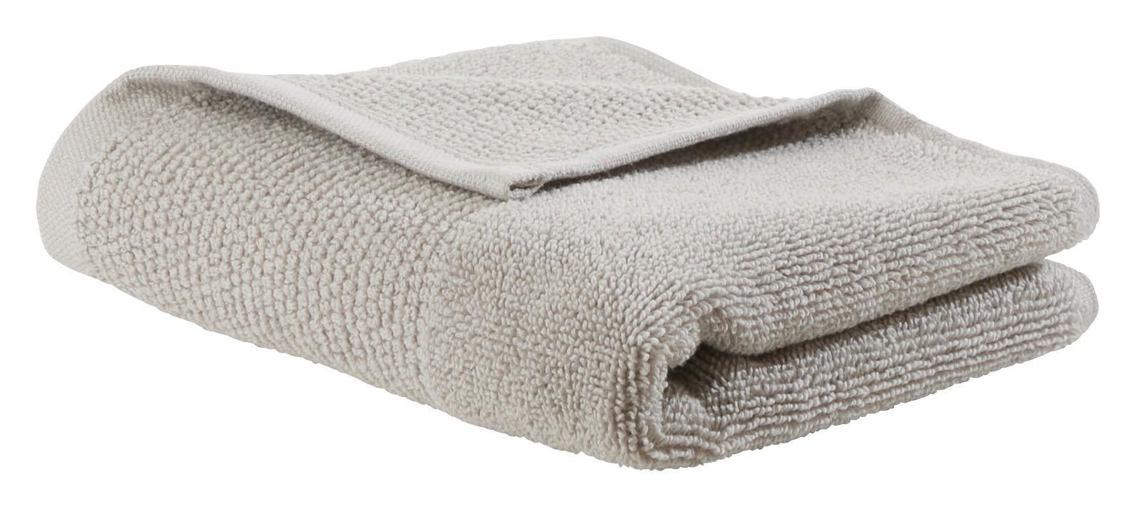 Gästetuch Olivia in Hellgrau ca. 30x50cm - Hellgrau, Konventionell, Textil (30/50cm) - Premium Living