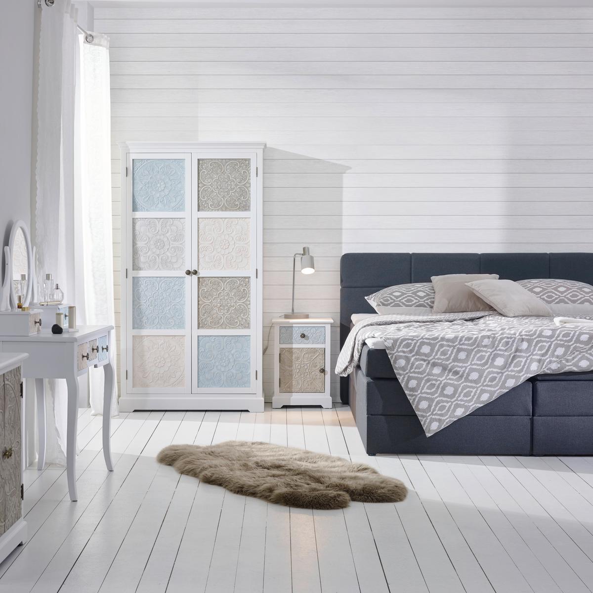 Boxspringbett Greta Grau ca. 180x200 cm mit Topper - Dunkelgrau, MODERN, Holz/Holzwerkstoff (180/200cm) - Bessagi Home