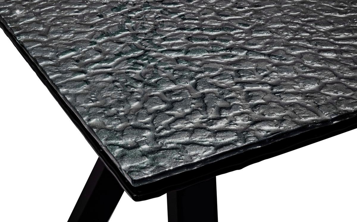 Ausziehtisch Bruno Schwarz - Schwarz, Lifestyle, Glas/Metall (160-240/90/76cm) - Premium Living