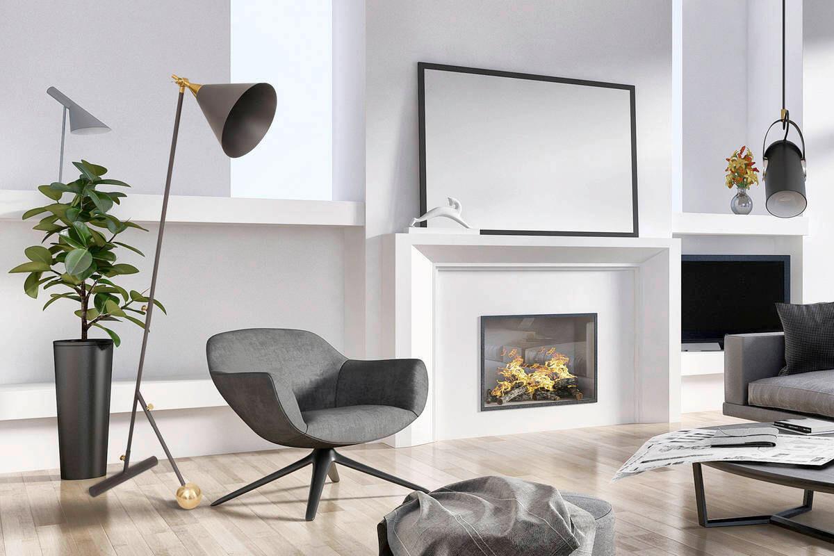 Stehleuchte Uzuhf-Gld - Goldfarben/Schwarz, Design, Kunststoff/Metall (30/148/42cm) - Kayoom