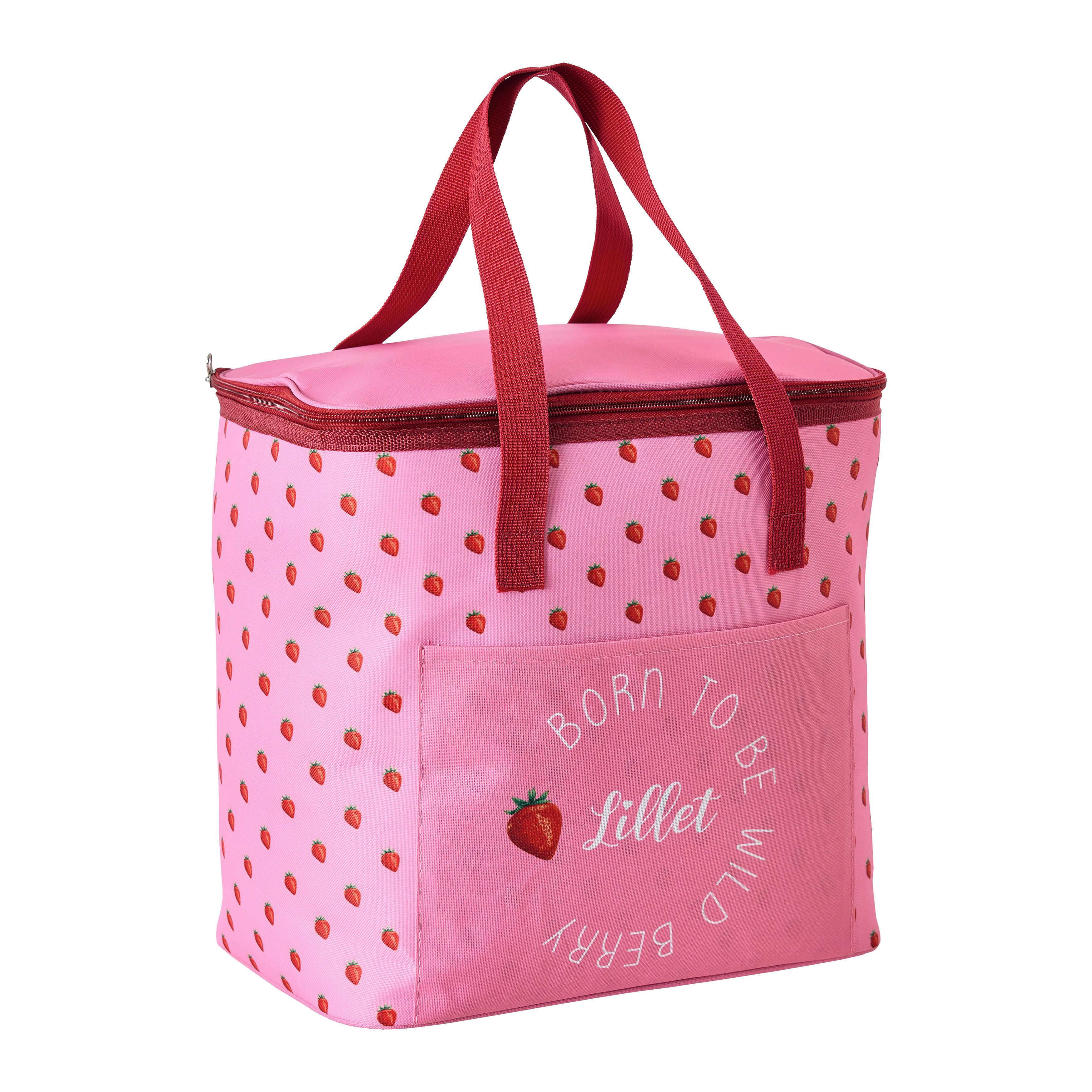 Kühltasche Betty Weiß/Rot/Rosa ca. 6l - Hellrosa/Weiß, KONVENTIONELL, Kunststoff (30,5/29/18cm) - Mömax