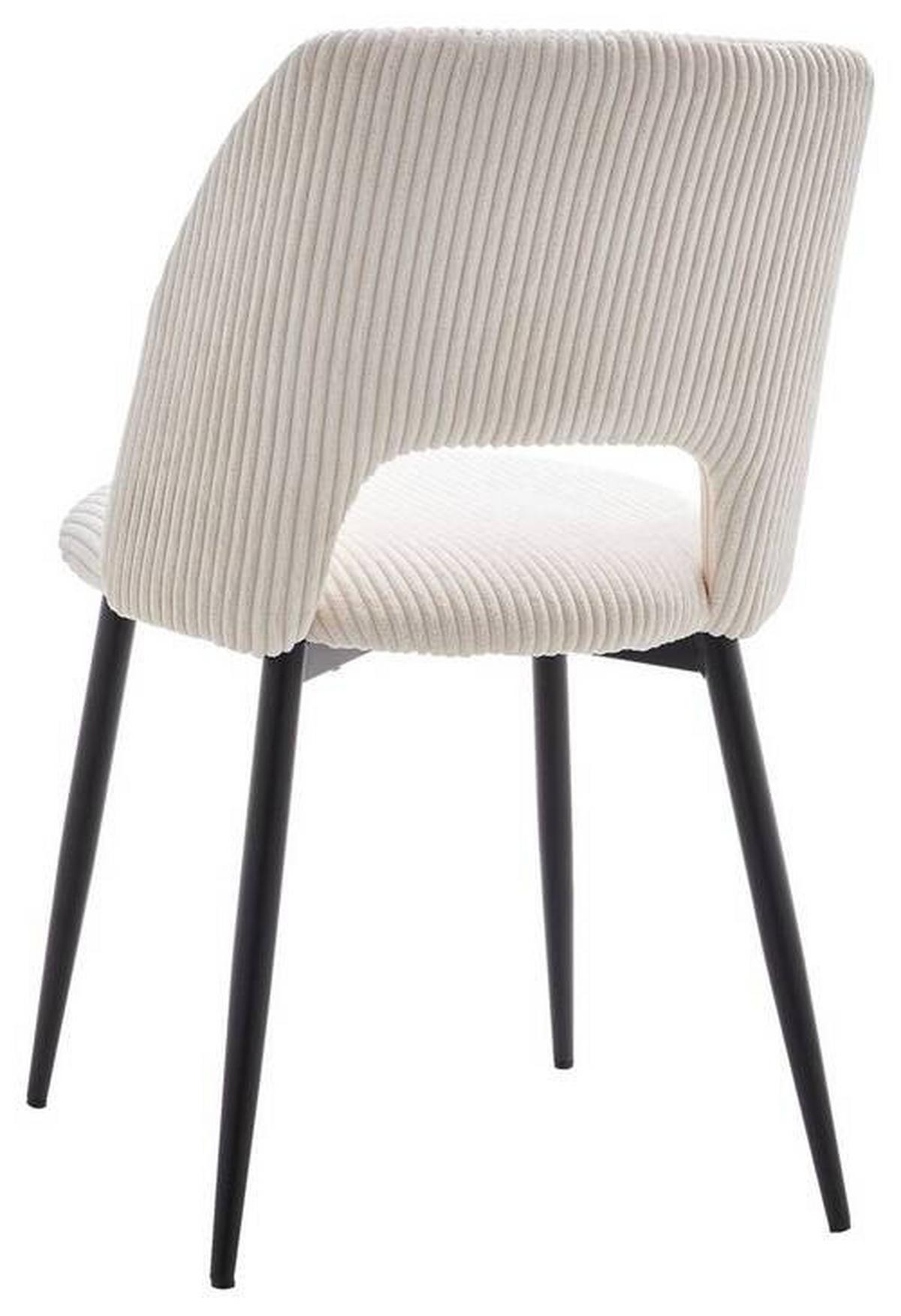 Stuhl Zoe Beige - Beige/Schwarz, Lifestyle, Textil/Metall (51/82/57cm) - Mömax