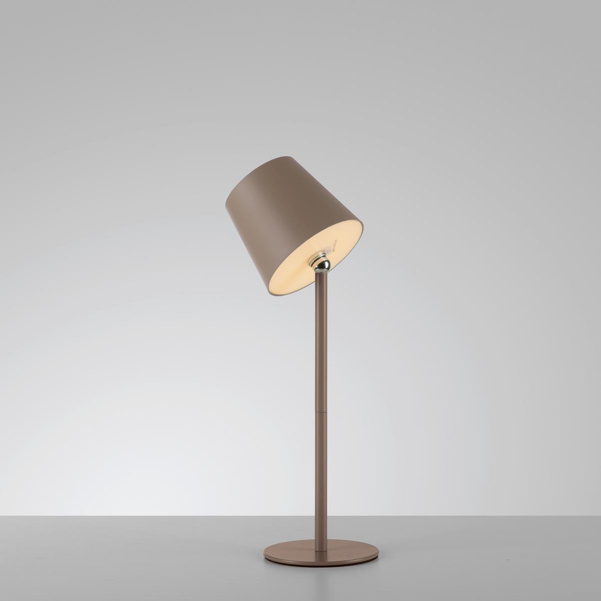 LAMPA STOŁOWA LED 19251-39 BOTERIA - kolor piaskowy, Modern, tworzywo sztuczne/metal (11/11/37cm)