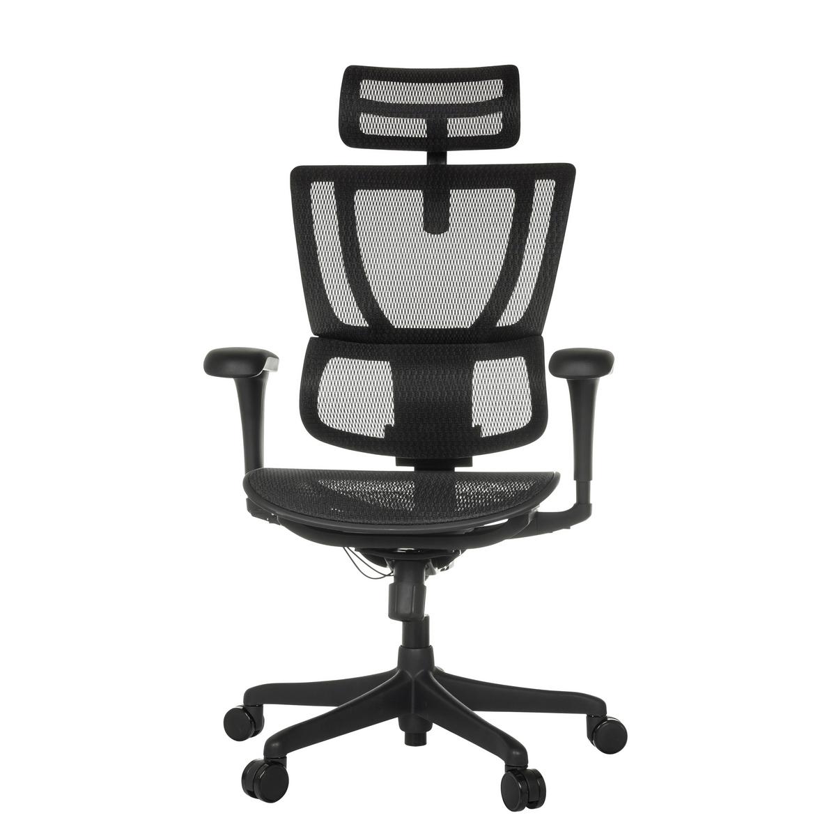 Drehstuhl Ergohuman Slim Eco M Gen2 Schwarz - Schwarz, MODERN, Kunststoff/Textil (69/112 - 134/63cm) - MID.YOU