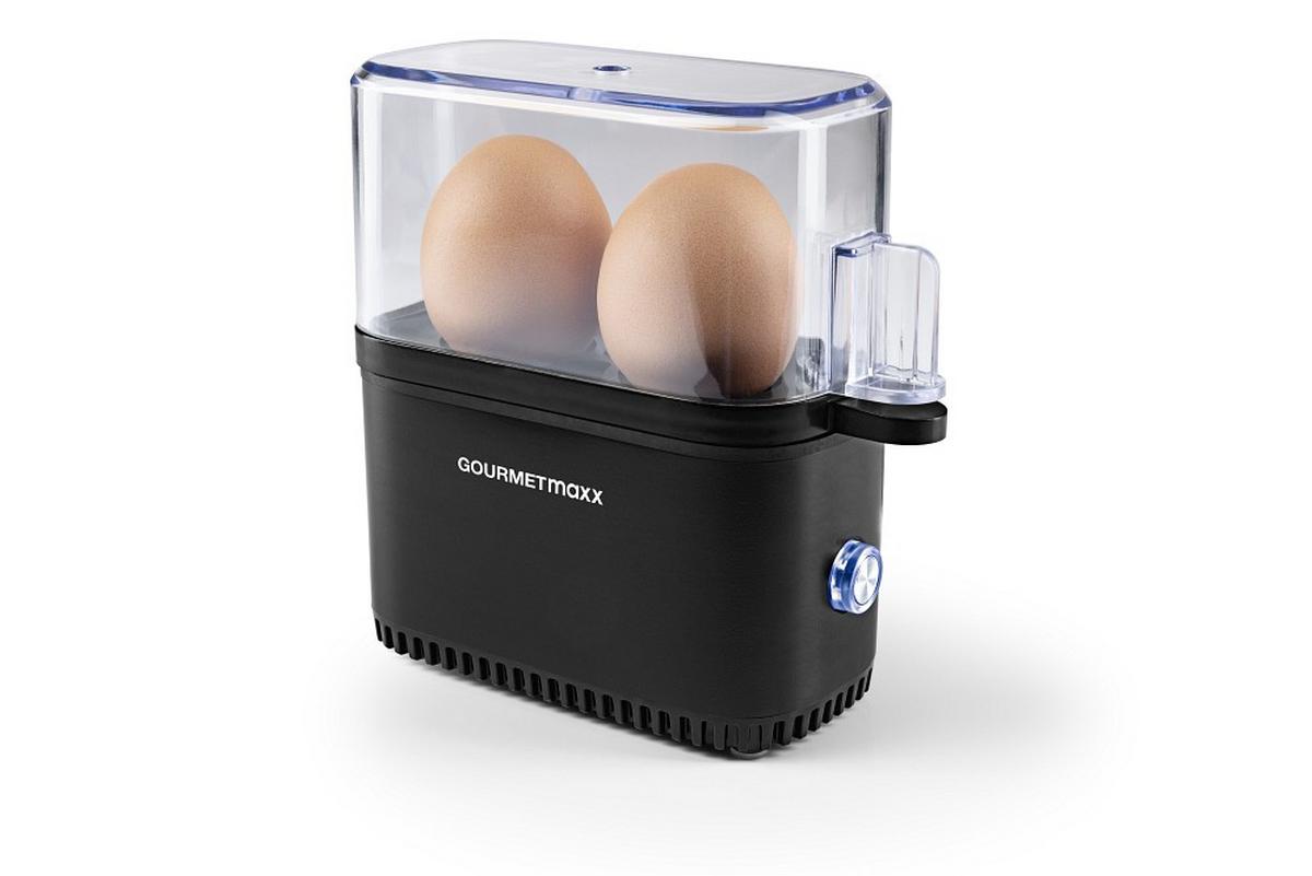 Eierkocher Gourmetmaxx Schwarz max. 250 Watt - Schwarz, Basics, Kunststoff/Metall (18,50/14,50/6,5cm) - GOURMETMAXX