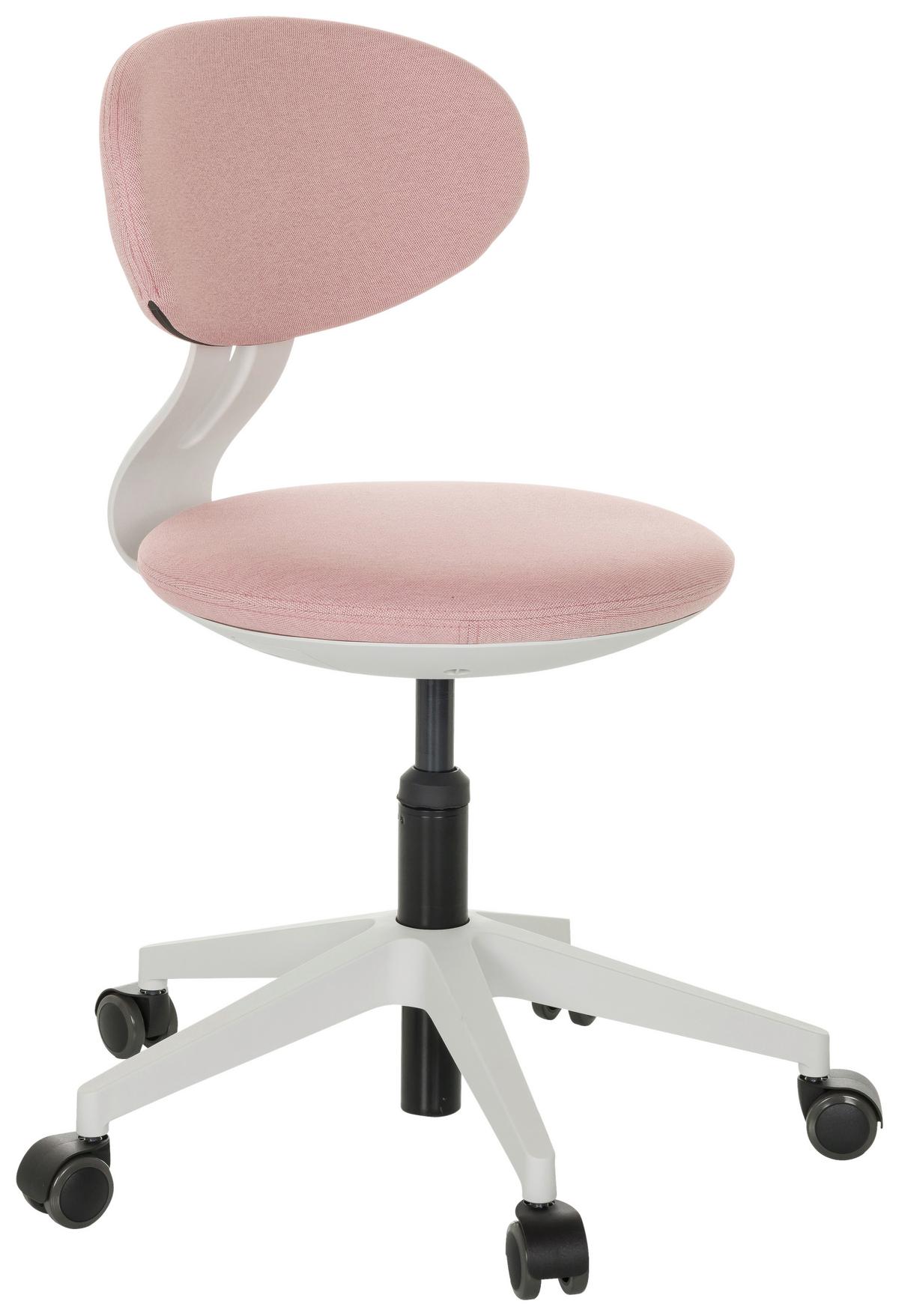 Otroški Vrtljivi Stol Minimovo, Roza - roza/bela, Basics, umetna masa/tekstil (42/66-87/52cm) - MID.YOU