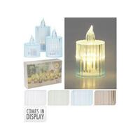 Led Gyertya Candle - áttetsző/kék, műanyag