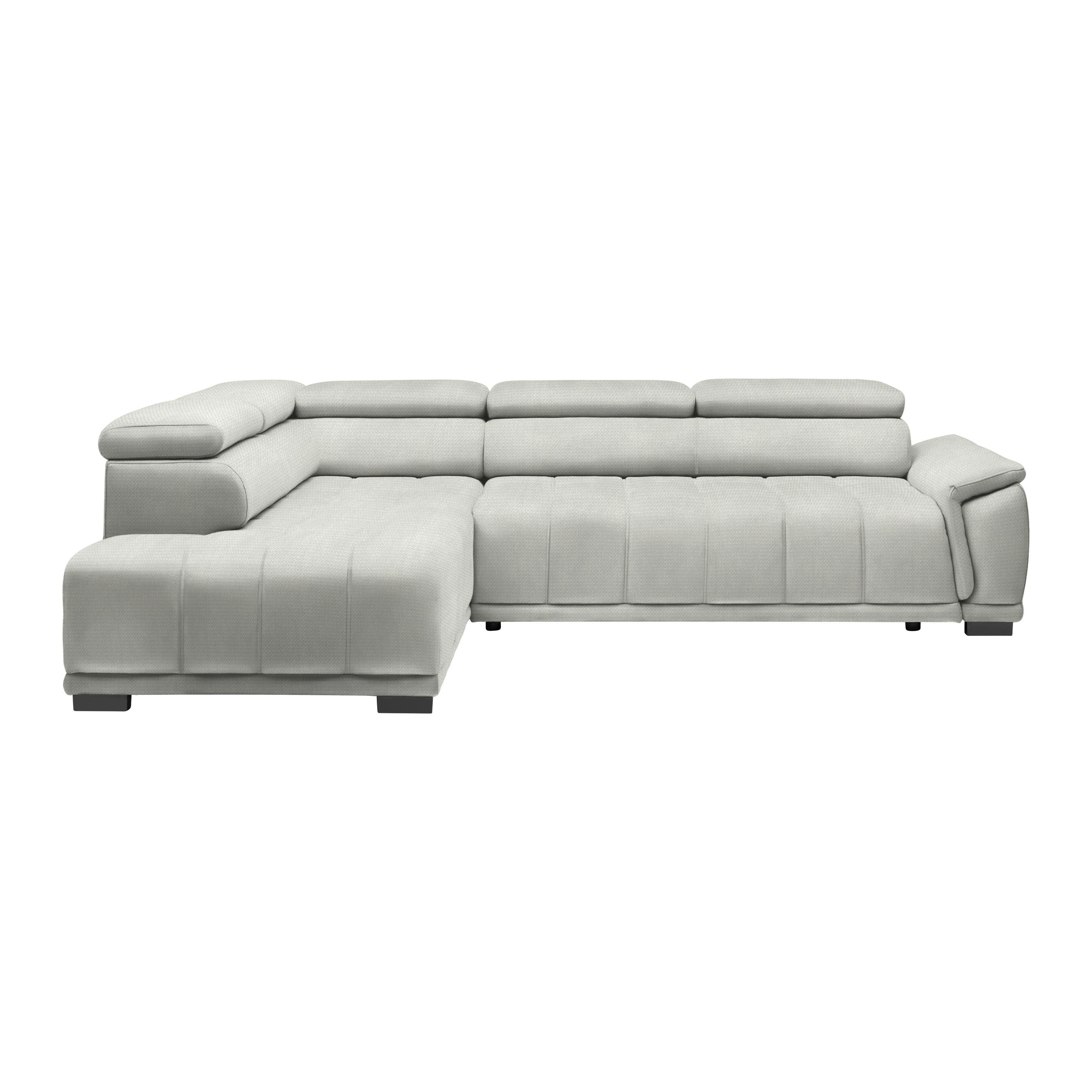 Ecksofa Gremio Links Sandfarben - Sandfarben/Schwarz, MODERN, Kunststoff/Textil (106/77-100/283-206cm) - Premium Living