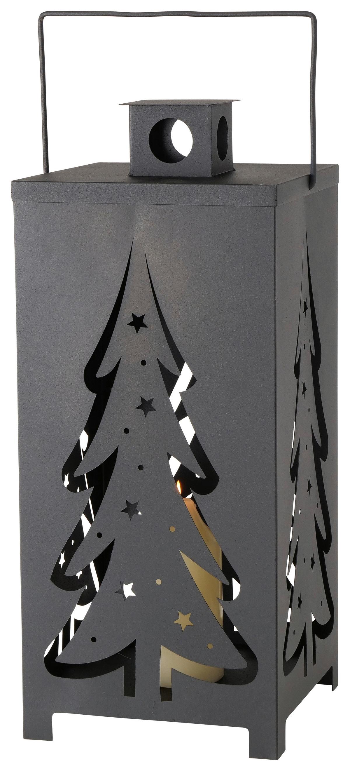 Laterne Tanja Schwarz - Schwarz, MODERN, Metall (26/65/26cm) - Premium Living