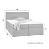 BOXSÄNG ROSA - grå/svart, Modern, trämaterial/trä (140/200cm) - Bessagi Home