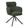 STOL MED ARMSTÖD LIORA - grön/svart, Modern, metall/textil (57,5/84/61cm) - Bessagi Home