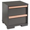 NACHTSCHRANK London B: 48,1 cm Anthrazit - Anthrazit/Buchefarben, MODERN, Holz/Holzwerkstoff (48,1/48,8/40cm) - MID.YOU