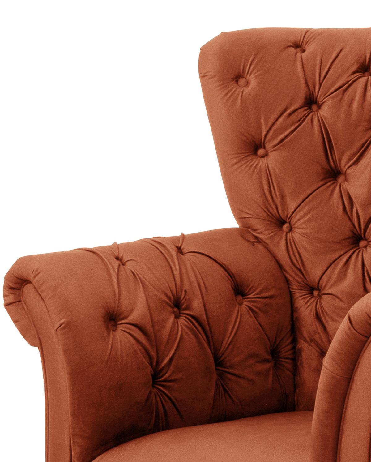 Fotelja Cupido - boje hrđe/crna, Design, tekstil/drvo (96/112/86cm) - Mömax