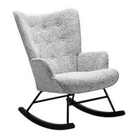 Schaukelsessel Rock Hellgrau - Hellgrau/Schwarz, MODERN, Holz/Textil (66/90/77cm) - Mömax