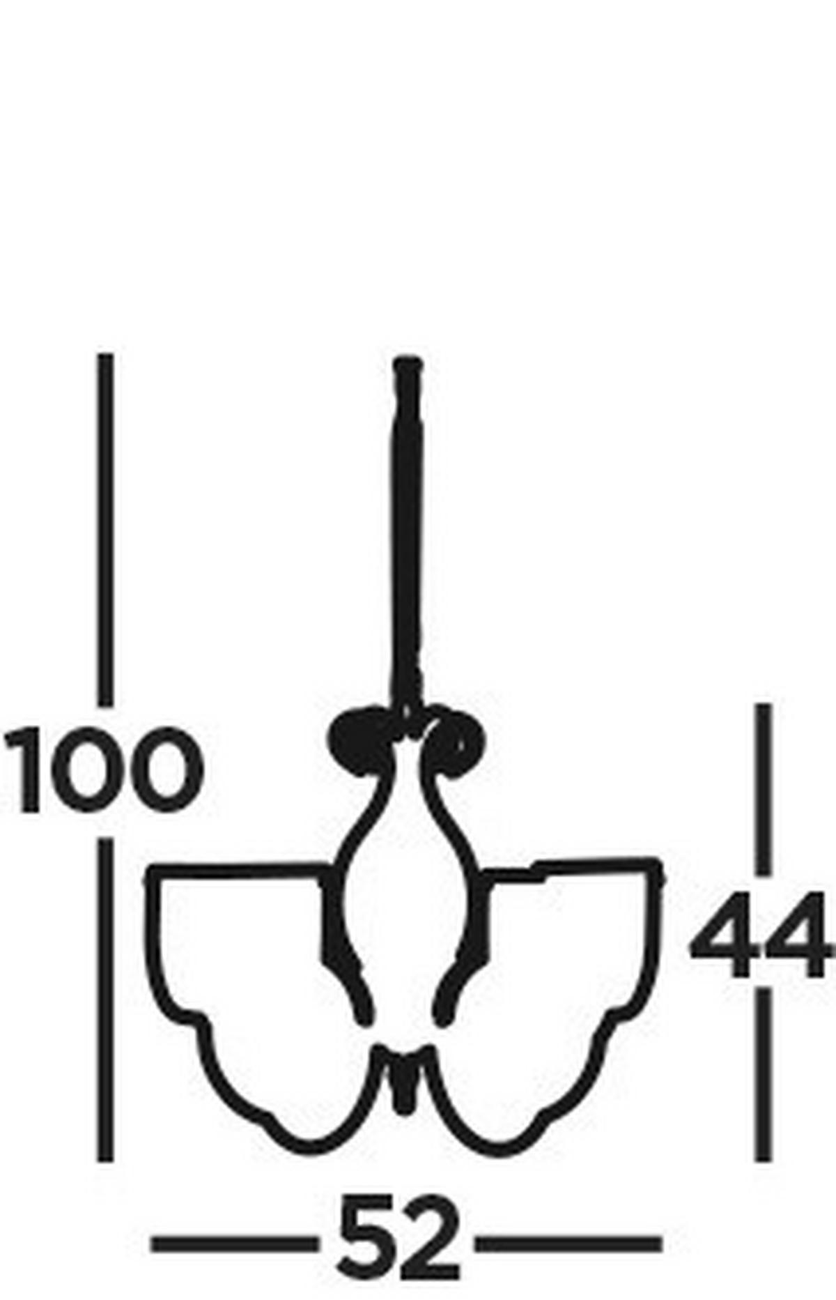 Függőlámpa 6355-5ab - sárgarézszínű, Design, üveg/fém (52/44cm)