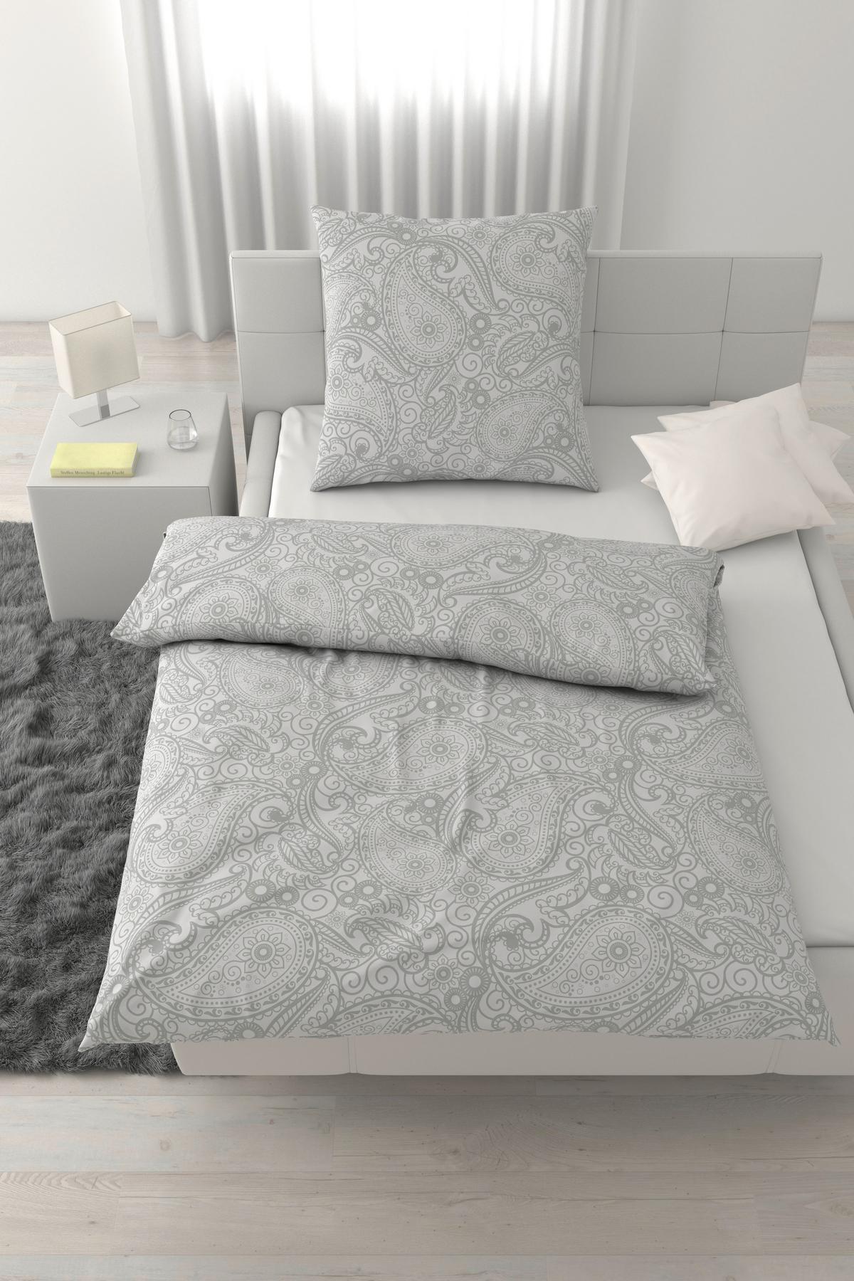 Bettwäsche Paisley Salbeigrün ca. 135x200cm - Salbeigrün, Textil (135/200cm) - Mömax