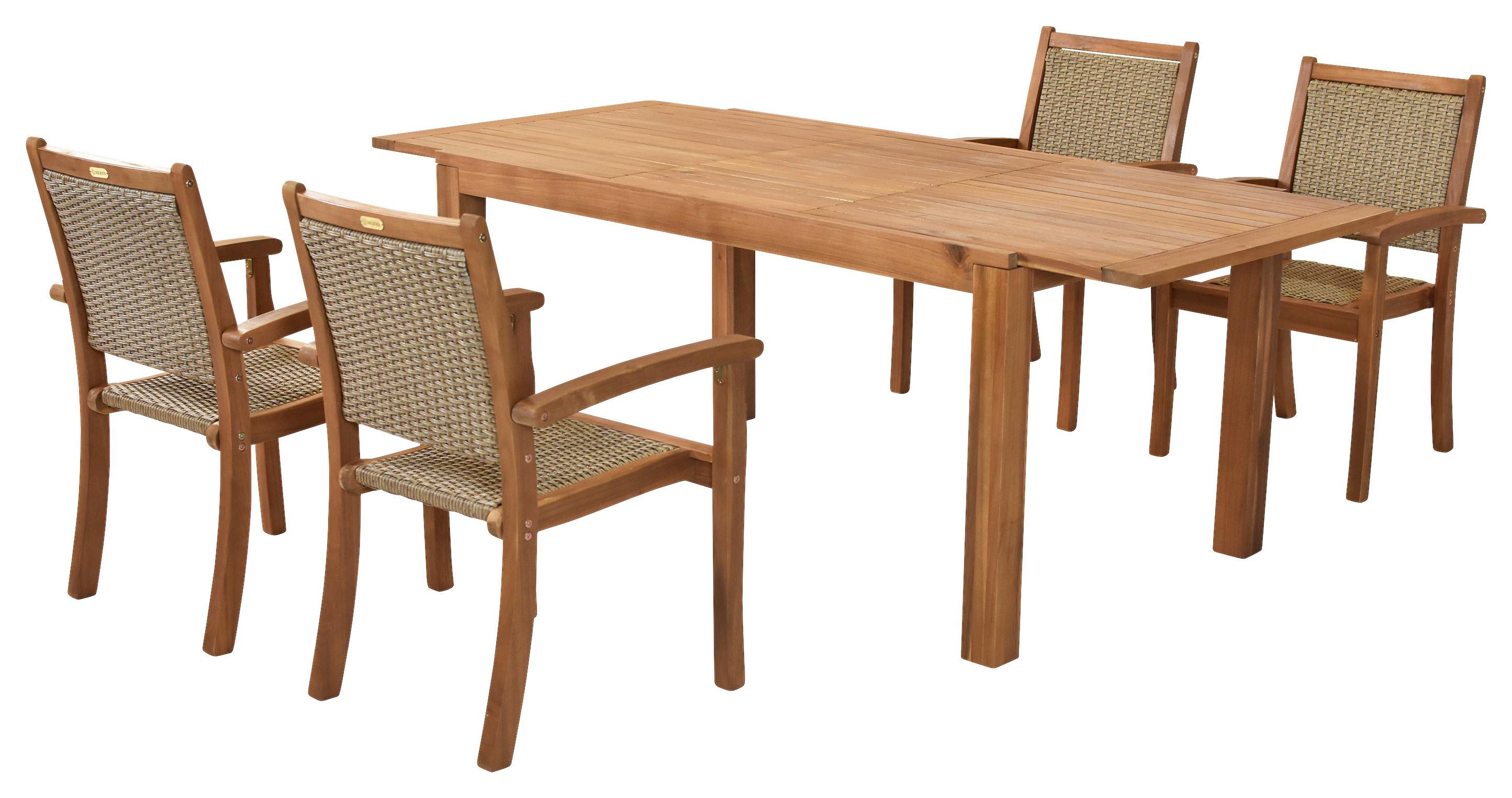 GARTENSET CASTILLA - Naturfarben, MODERN, Holz/Kunststoff - Gardenson