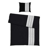 Bettwäsche Stripes in Schwarz/Weiss ca. 160x210cm - Schwarz, Modern, Textil (160/210cm) - Modern Living
