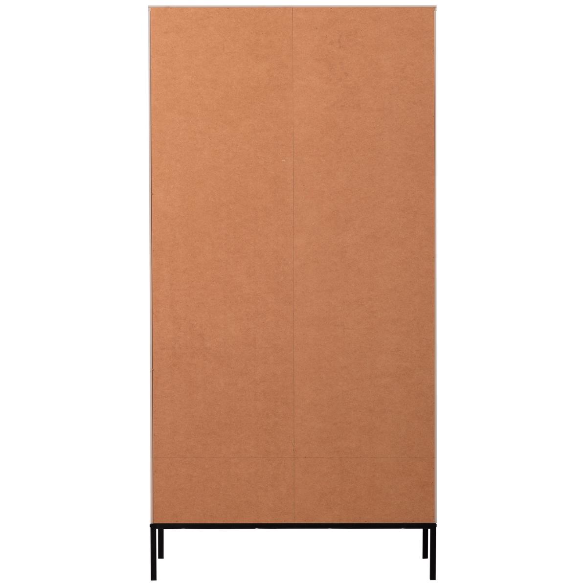 Garderobenschrank Adam Hellgrau B: 100 cm - Hellgrau/Schwarz, Design, Holz/Holzwerkstoff (100/200/53cm) - Livetastic