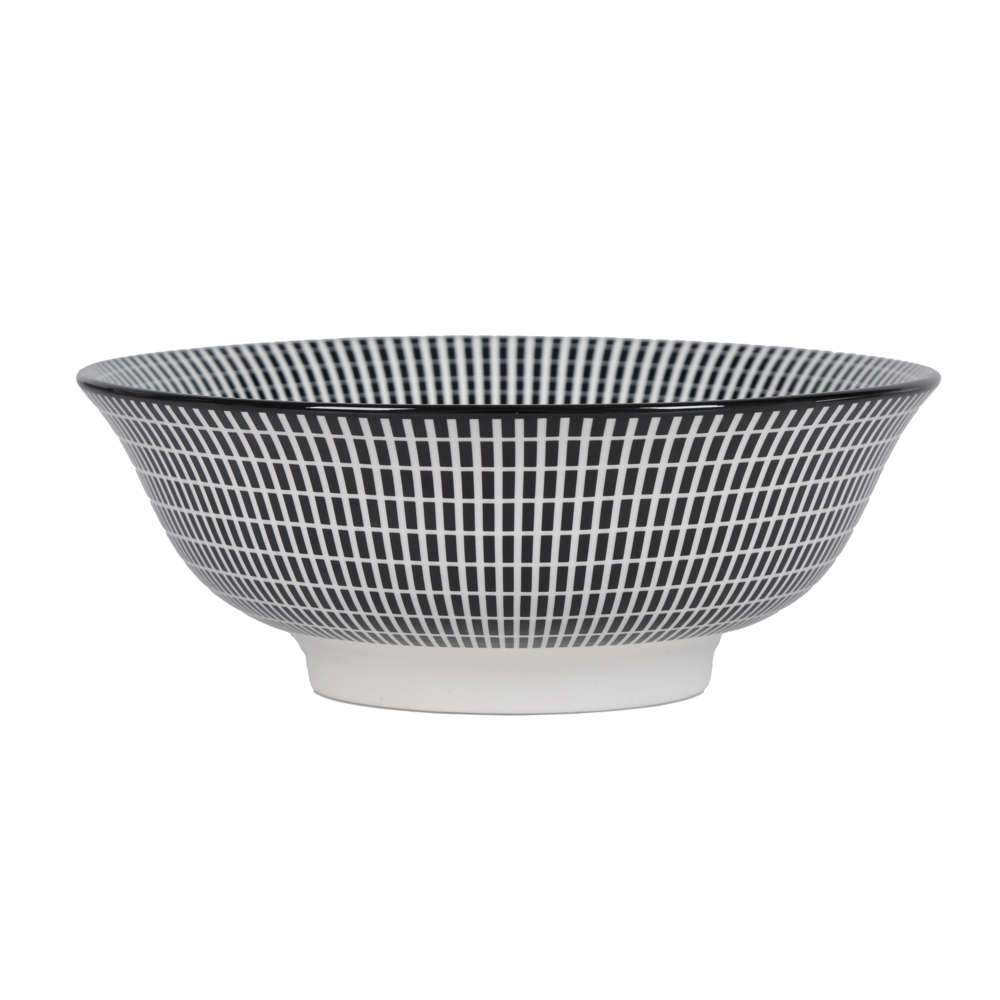 DJUP TALLRIK SHIVA - vit/svart, Lifestyle, keramik (21/7,8cm) - Mömax