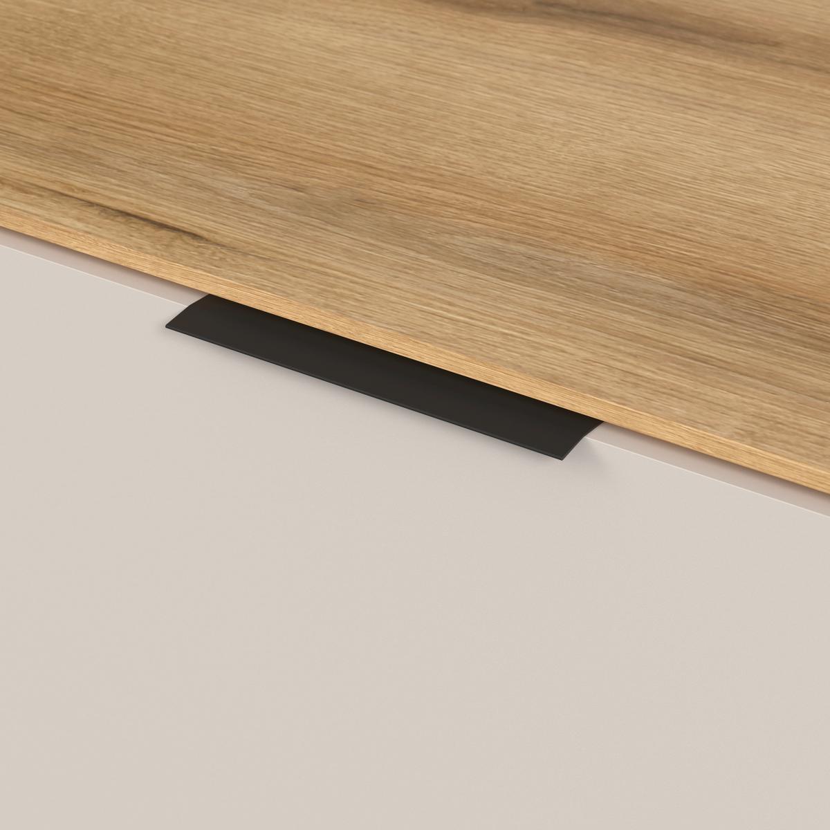 Comodă TV KING - cașmir/culoare lemn stejar, Modern, material pe bază de lemn (200/54/40cm) - Modern Living