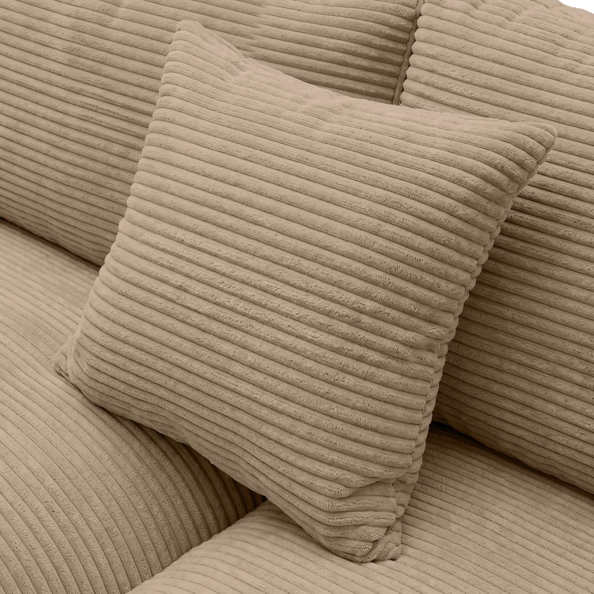 Ecksofa Pedro Karamell - Karamell/Schwarz, MODERN, Kunststoff/Textil (190/300cm) - Mömax