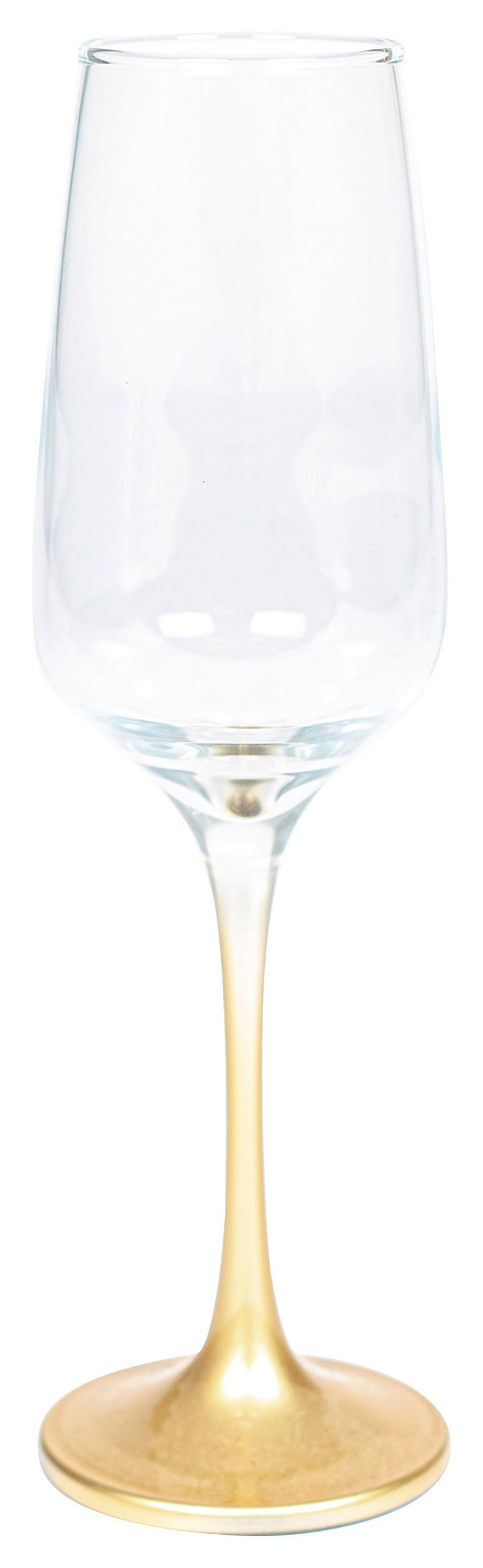 Pezsgőspohár Leo - arany, Romantik / Landhaus, Üveg (6,5/21,5cm) - Modern Living